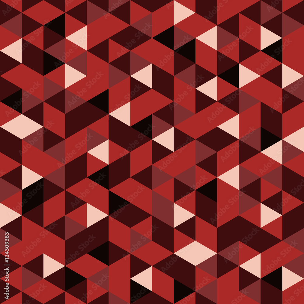 Seamless Red Pattern of geometric shapes Seamless Red Pattern of geometric shapes