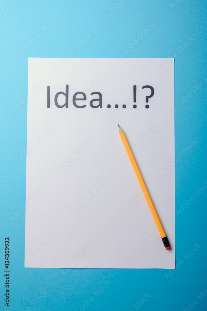 Idea word on white paper Idea word on white paper