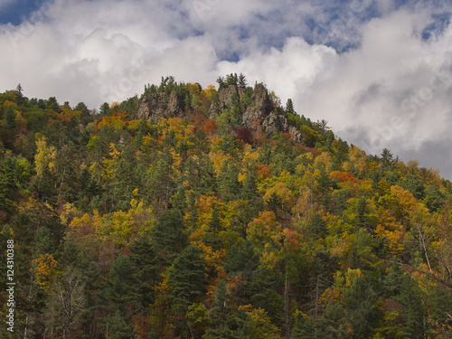 Mountain slope in the fall