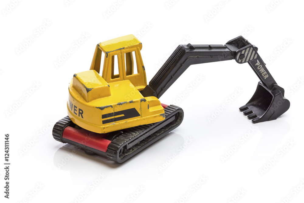 excavator toy model isolated excavator toy model isolated