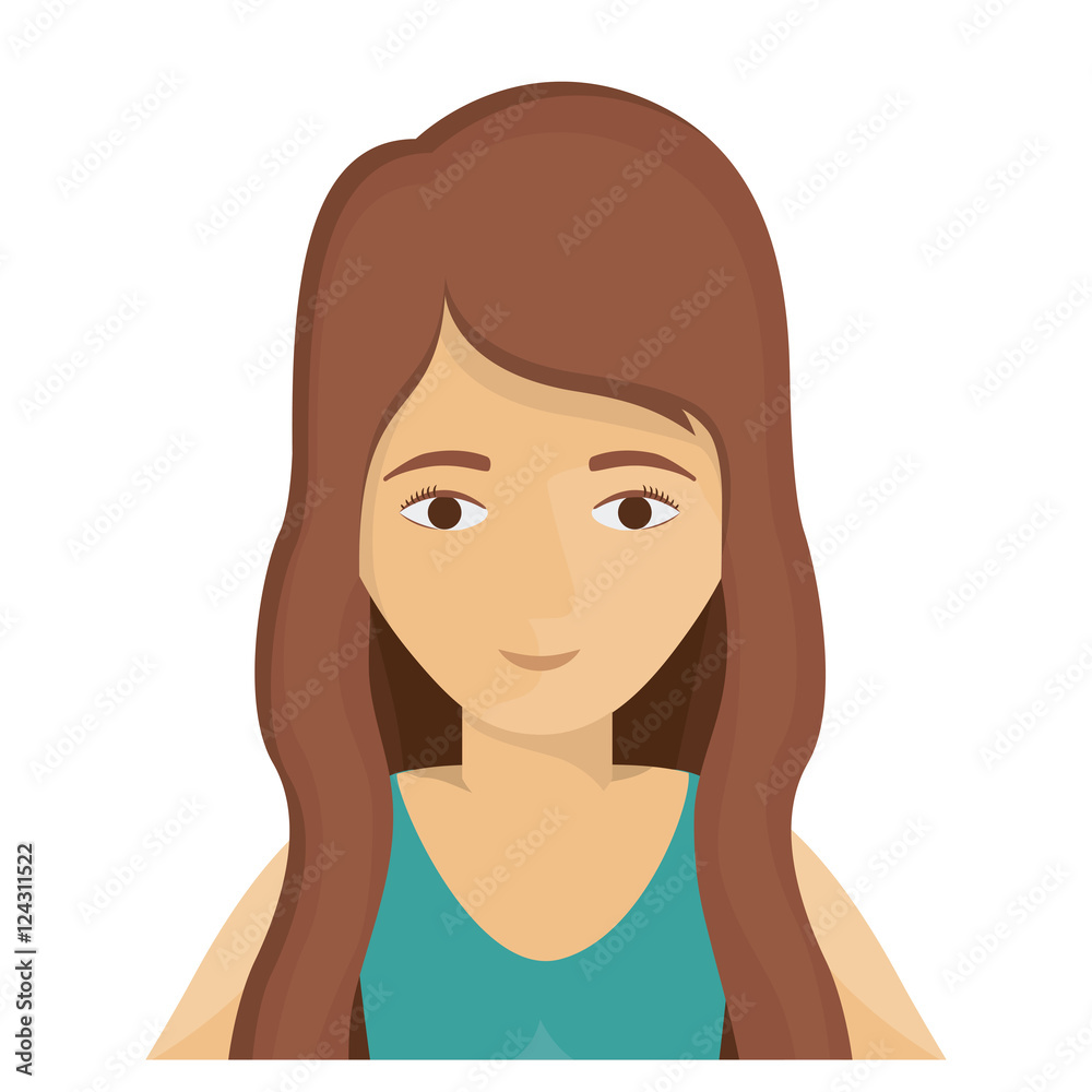 woman cartoon icon. Avatar people person and human theme. Isolated design. Vector illustration