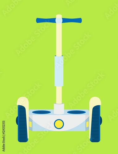 Modern segway, urban vehicle, hipster electric transport in flat style.