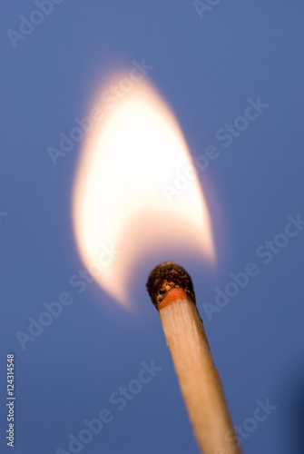 Burning safety match