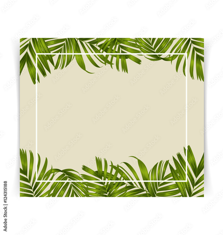 tropical leaf card