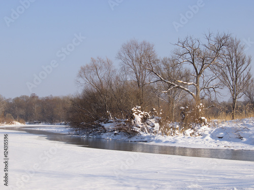 Small small river in the winter