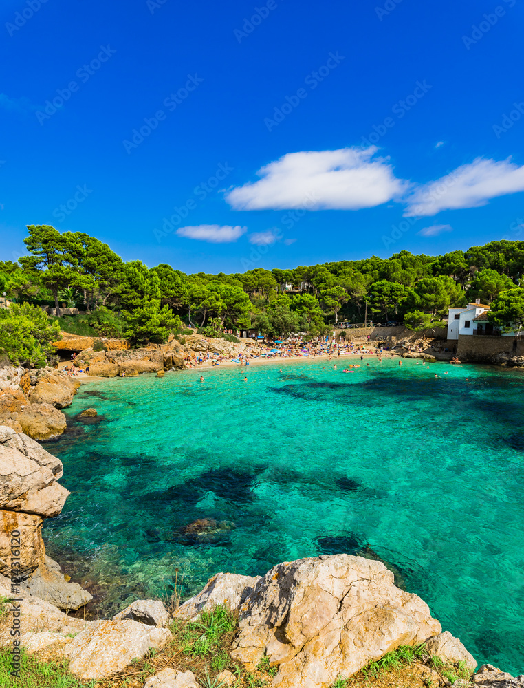 Bucht Strand Sommer Urlaub Mallorca Spanien Cala Gat in Cala Rajada