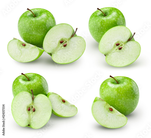 Green apple isolated