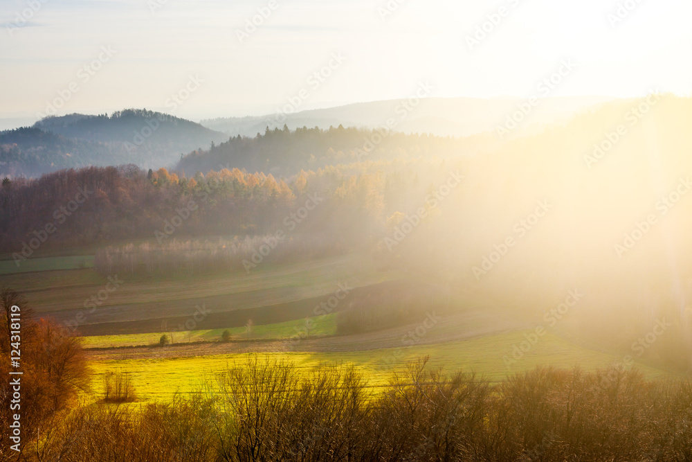Fototapeta premium Słońce nad Jurą
