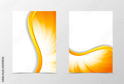 Front and back dynamic wave flyer template design