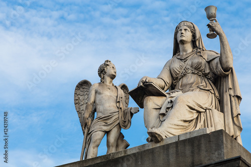 Turin  Italy - January 2016  Faith Statue