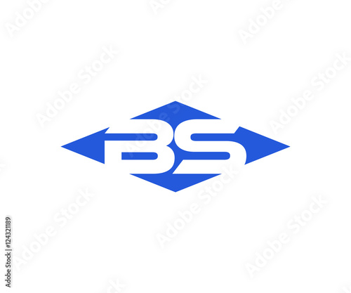 Free Download Simple Vector Modern Initial Letters Logo Croped in Diamond shape bs - GFXLoad