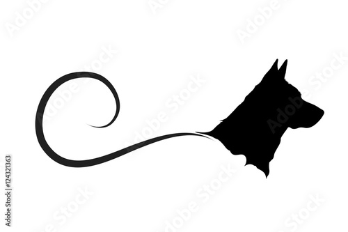 Vector illustration of dog logo.