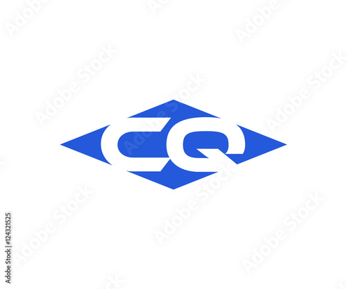 Free Download Simple Vector Modern Initial Letters Logo Croped in Diamond shape cq - GFXLoad
