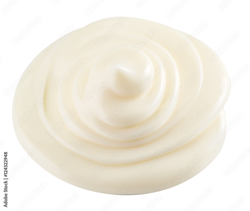 Mayonnaise swirl . File contains clipping paths. Mayonnaise swirl . File contains clipping paths.