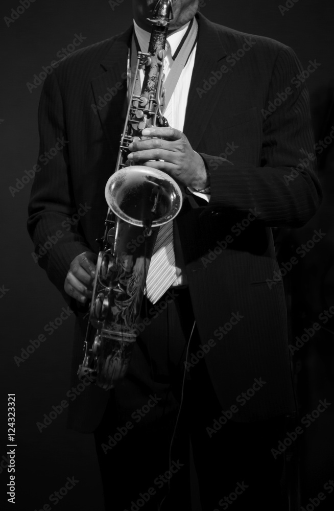 Obraz premium Musician playing Saxophone