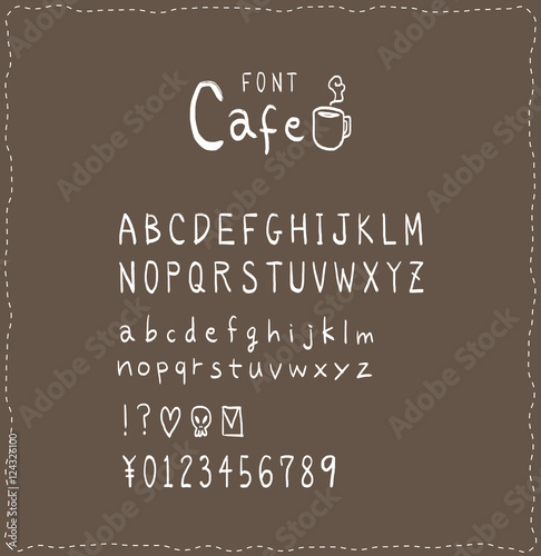 カフェ風手書きフォント