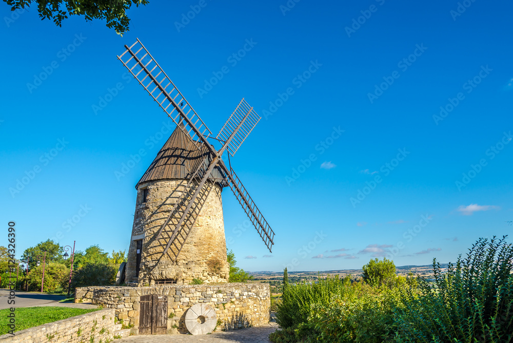 Castelnaudary - View at the Moulin Cugarel,France Castelnaudary - View at the Moulin Cugarel,France