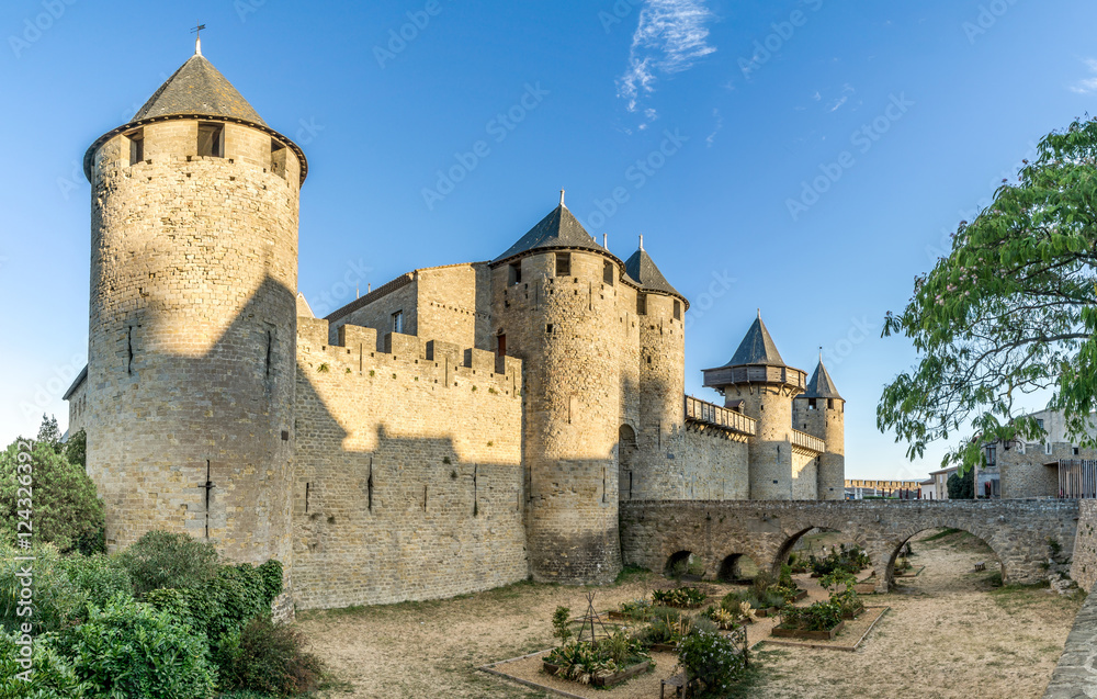 View at the Chateau Comtal of Carcassonne - France