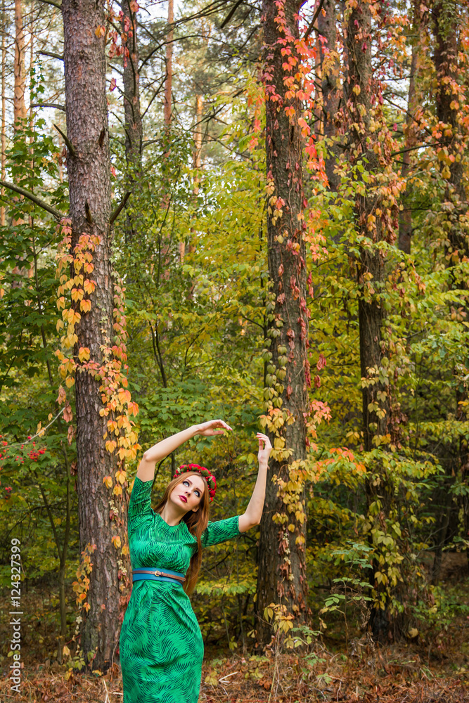 beautiful girl model in yellow autumn leaves beautiful girl model in yellow autumn leaves