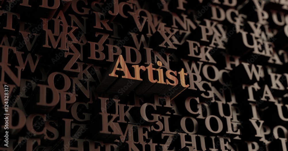 Artist - Wooden 3D rendered letters/message. Can be used for an online banner ad or a print postcard. Artist - Wooden 3D rendered letters/message. Can be used for an online banner ad or a print postcard.
