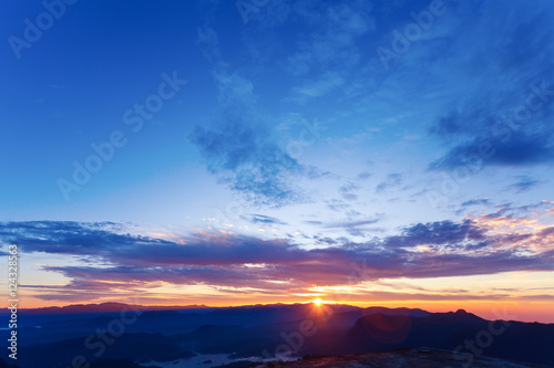 Sunrise at mountainside