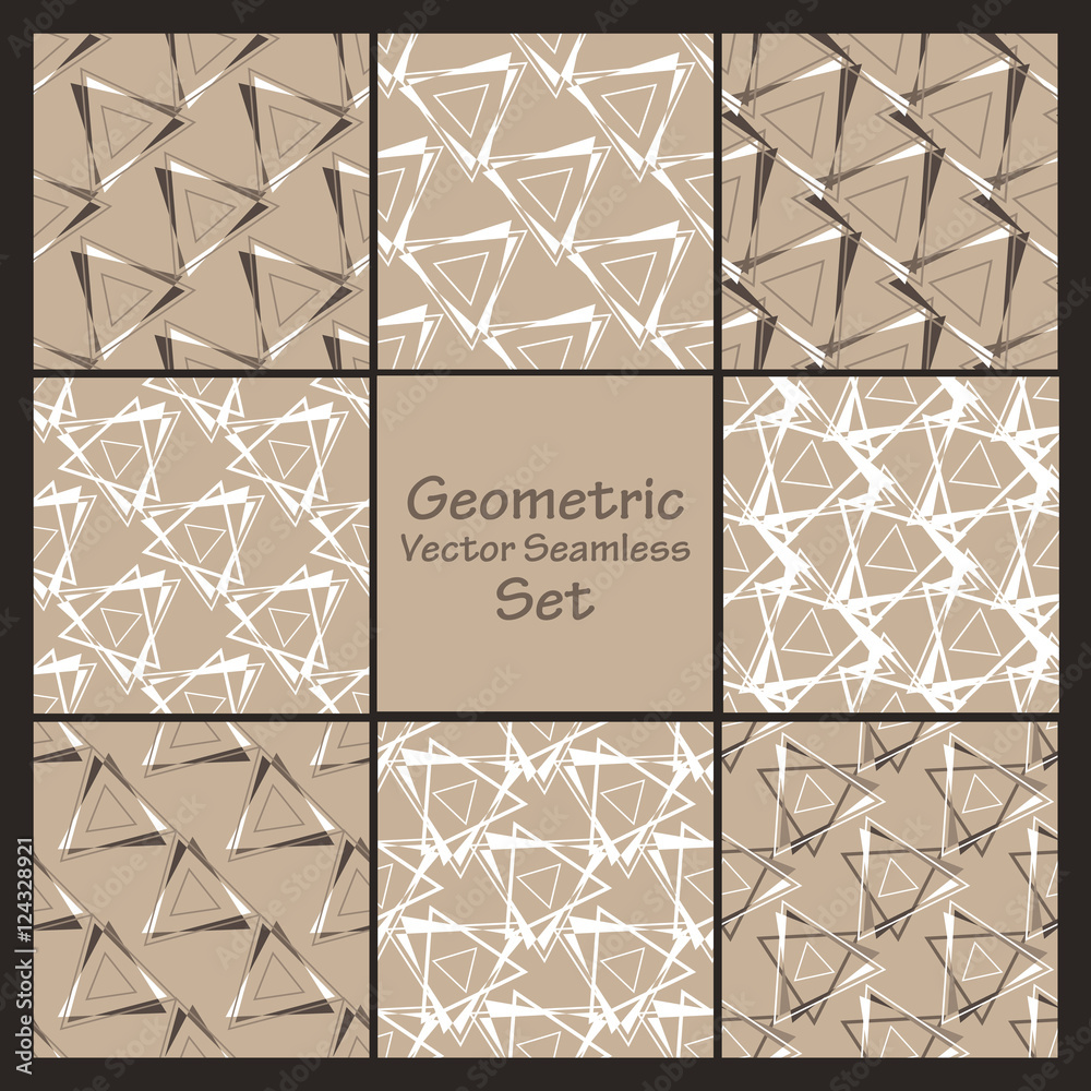 Geometric vector seamless decorative patterns set. Wrapping, tiling. Vector backgrounds collection. Graphic texture ornaments for design. Eps10 Geometric vector seamless decorative patterns set. Wrapping, tiling. Vector backgrounds collection. Graphic texture ornaments for design. Eps10