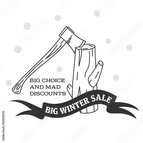 Winter sale sticker photo