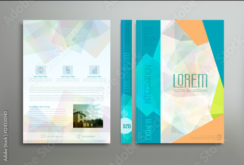 Vector color template: cover, flyer, brochure, book, report busi