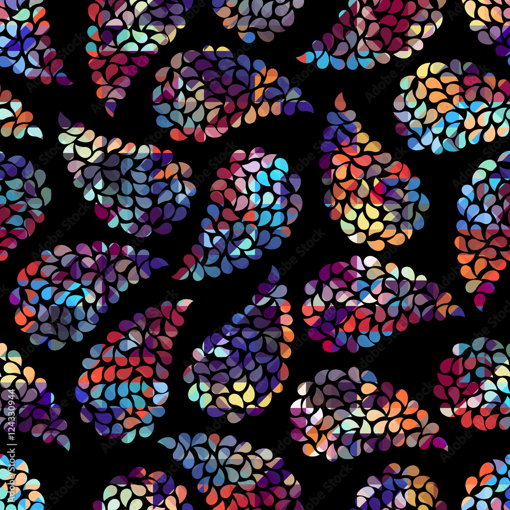 Paisley elements of the droplet Paisley elements of the droplet