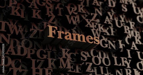 Frames - Wooden 3D rendered letters/message. Can be used for an online banner ad or a print postcard.