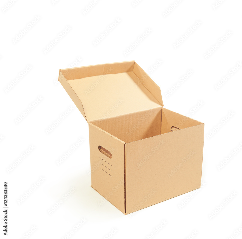 Cardboard boxes isolated over white background Cardboard boxes isolated over white background