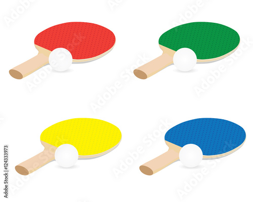 Ping pong equipment vector design