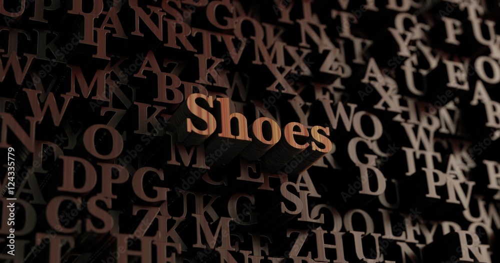 Shoes - Wooden 3D rendered letters/message. Can be used for an online banner ad or a print postcard. Shoes - Wooden 3D rendered letters/message. Can be used for an online banner ad or a print postcard.