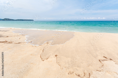 Beautiful sky sea and beach in summer