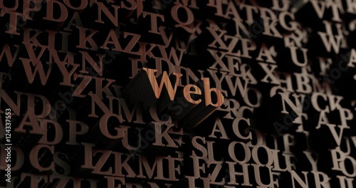 Web - Wooden 3D rendered letters message.  Can be used for an online banner ad or a print postcard.