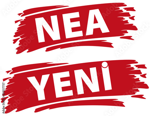 Neu-Label mit Text in GR-TR