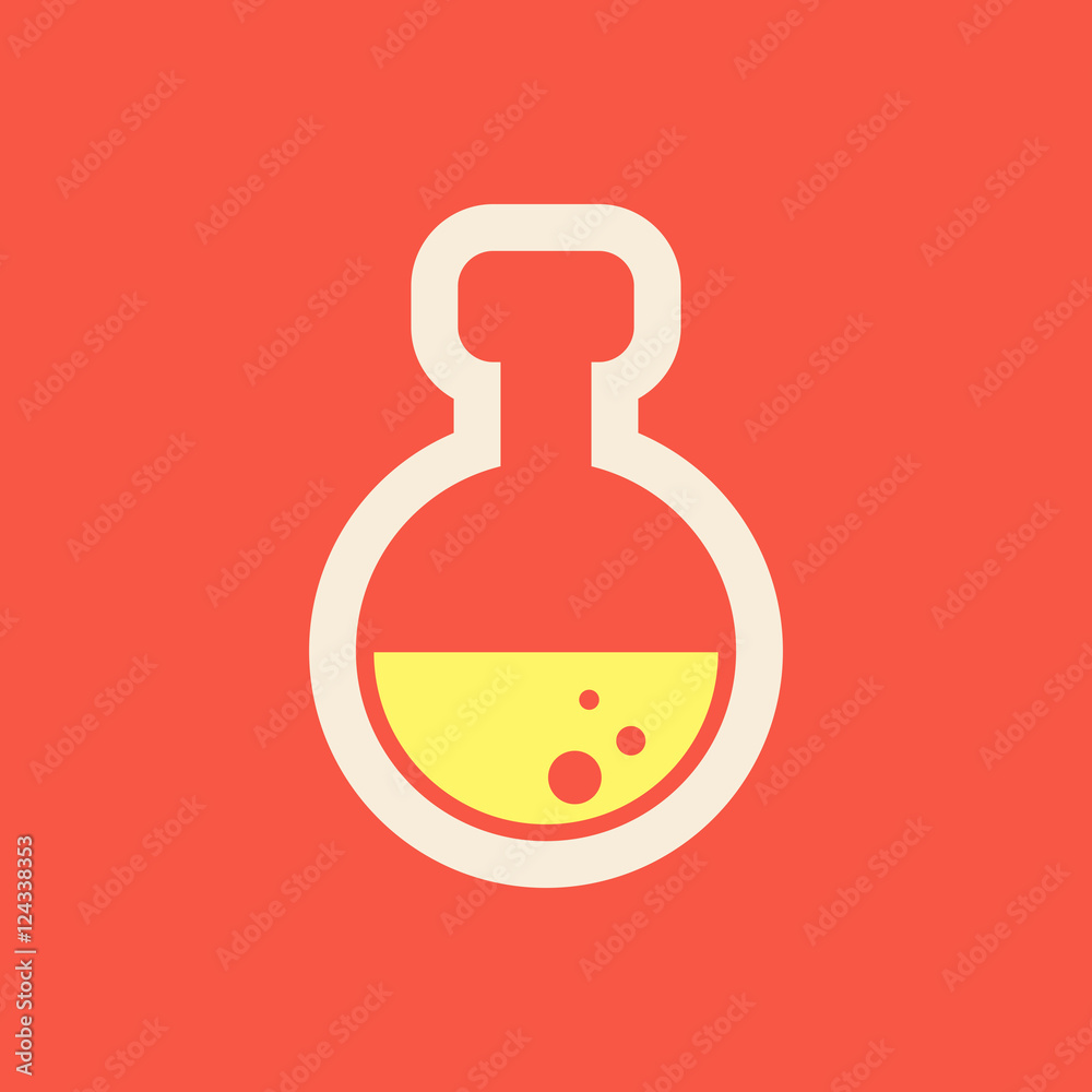 Flask flat icon. Medical vector Flask flat icon. Medical vector