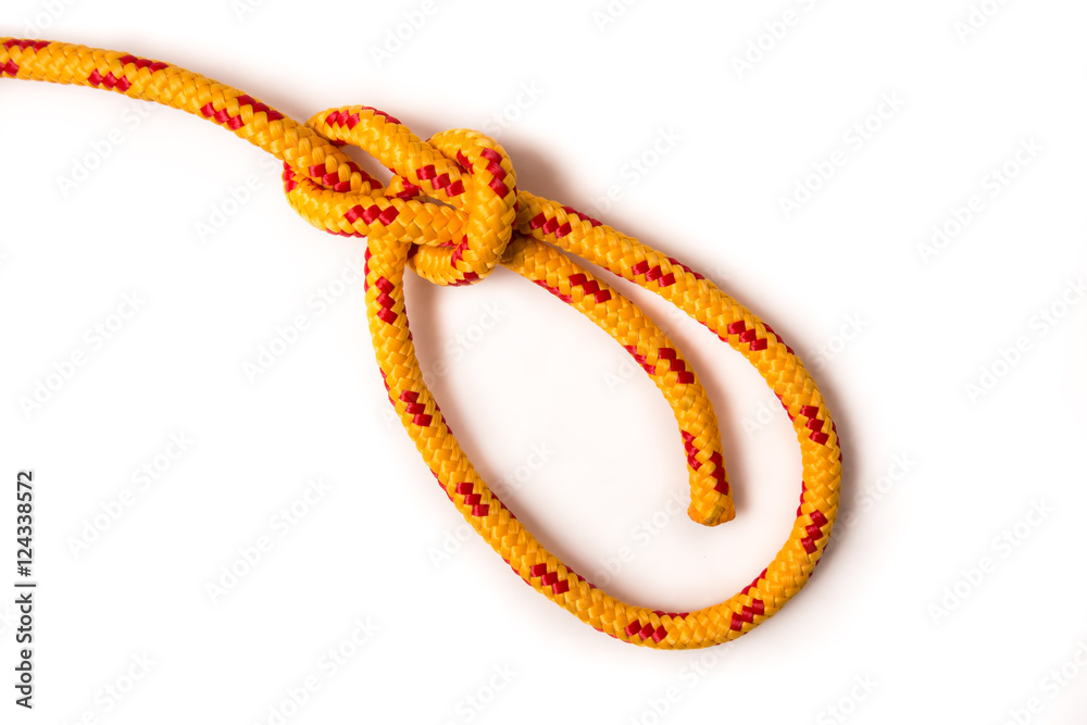 Naklejka premium bowline knot on white background