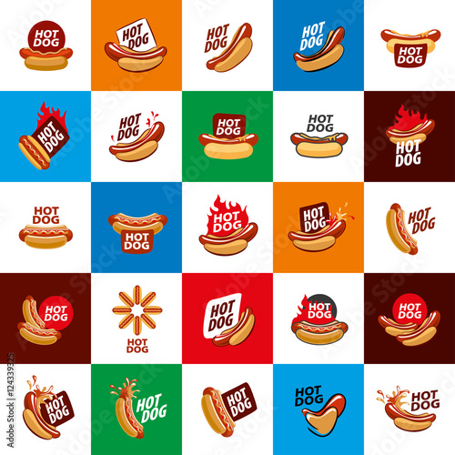 vector logo hot dog
