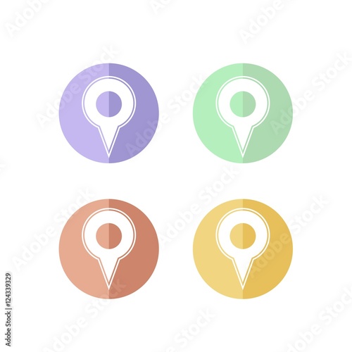 Free Download Colorful Set of Retro Map Marker Logo or Icon - GFXLoad