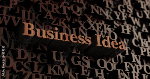 Business Idea - Wooden 3D rendered letters/message. Can be used for an online banner ad or a print postcard.