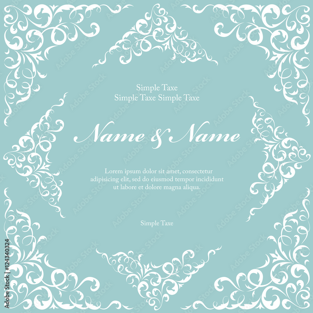 Wedding invitation cards with floral elements. Wedding invitation cards with floral elements.