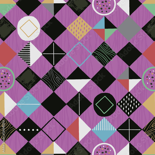 1950s Retro Mid-Century Seamless Pattern