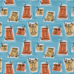 Keuken achterwand Jaren 50 patronen Vintage jaren vijftig retro motief  © Wingnut Designs