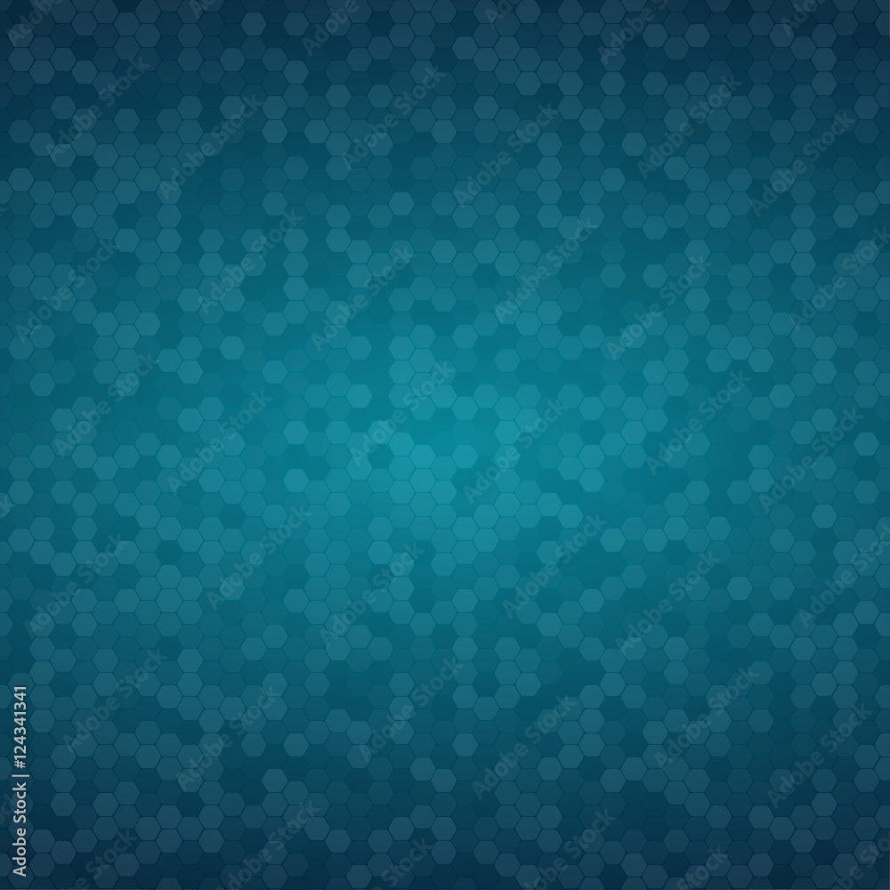 Blue Mosaic Tile Honeycomb Vector Background. Blue Mosaic Tile Honeycomb Vector Background.