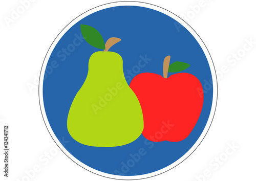 Schild - Gesunde Ernährung - Obst