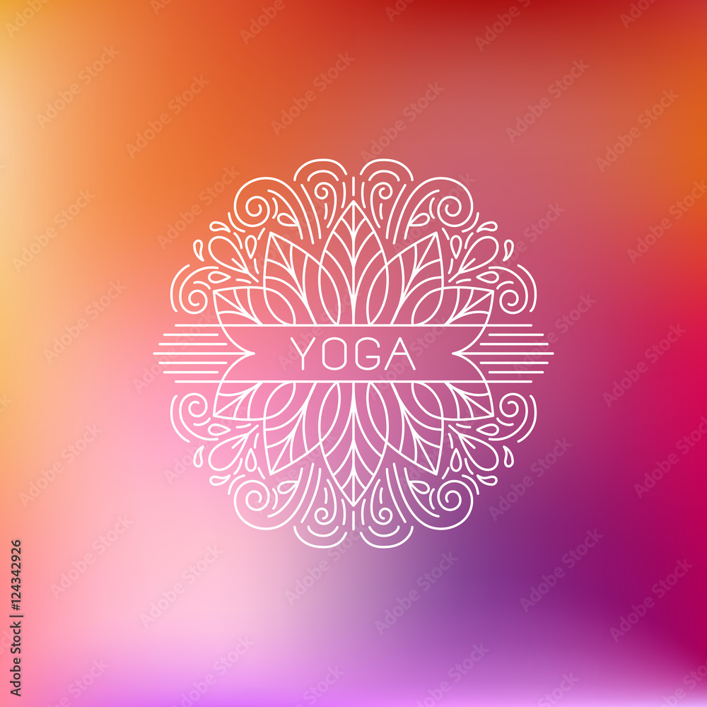 Naklejka premium Yoga emblem