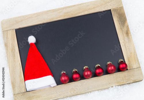 Tableau sur toile Weihnachtliche Tafel mit Freiraum