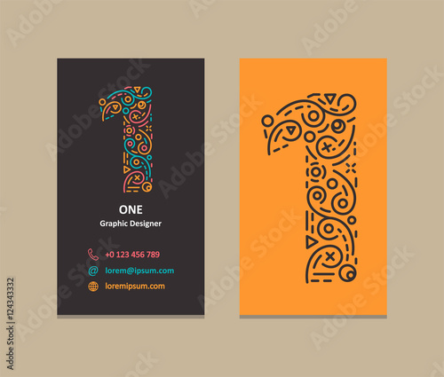 Number 1 Logo Business card