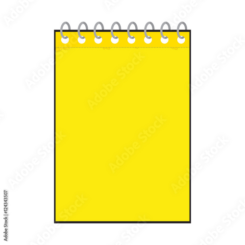 vector illustration of yellow notepad icon